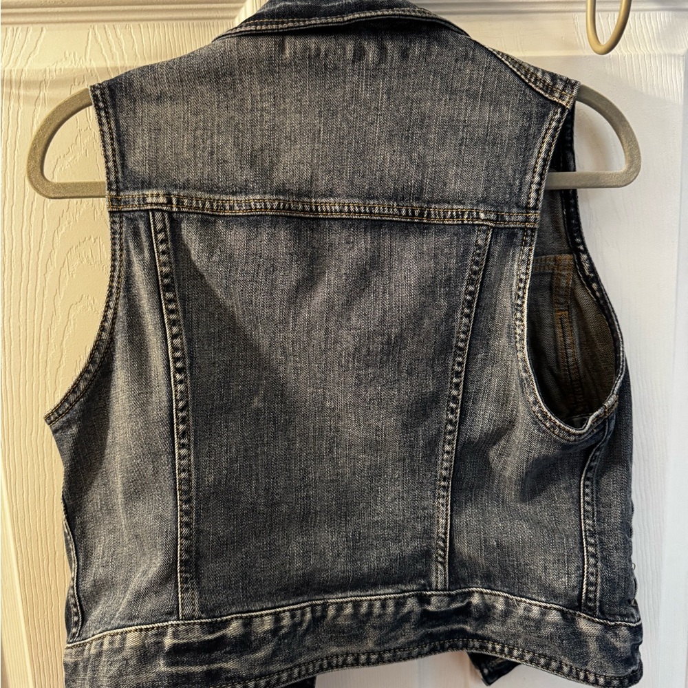 Express Dark Blue Denim Vest